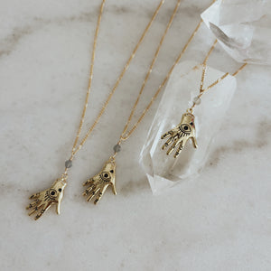 Gold Lucky Hand Necklace