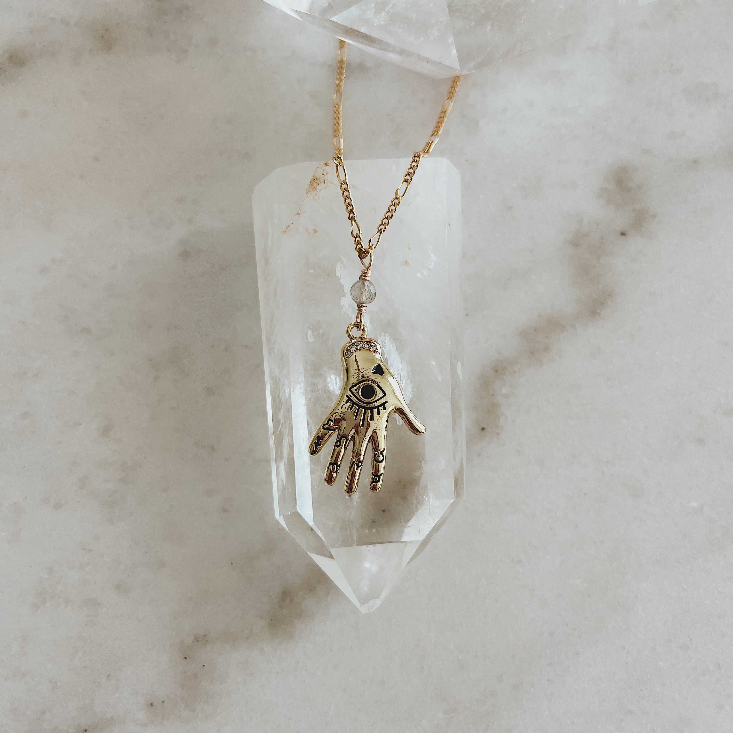 Gold Lucky Hand Necklace
