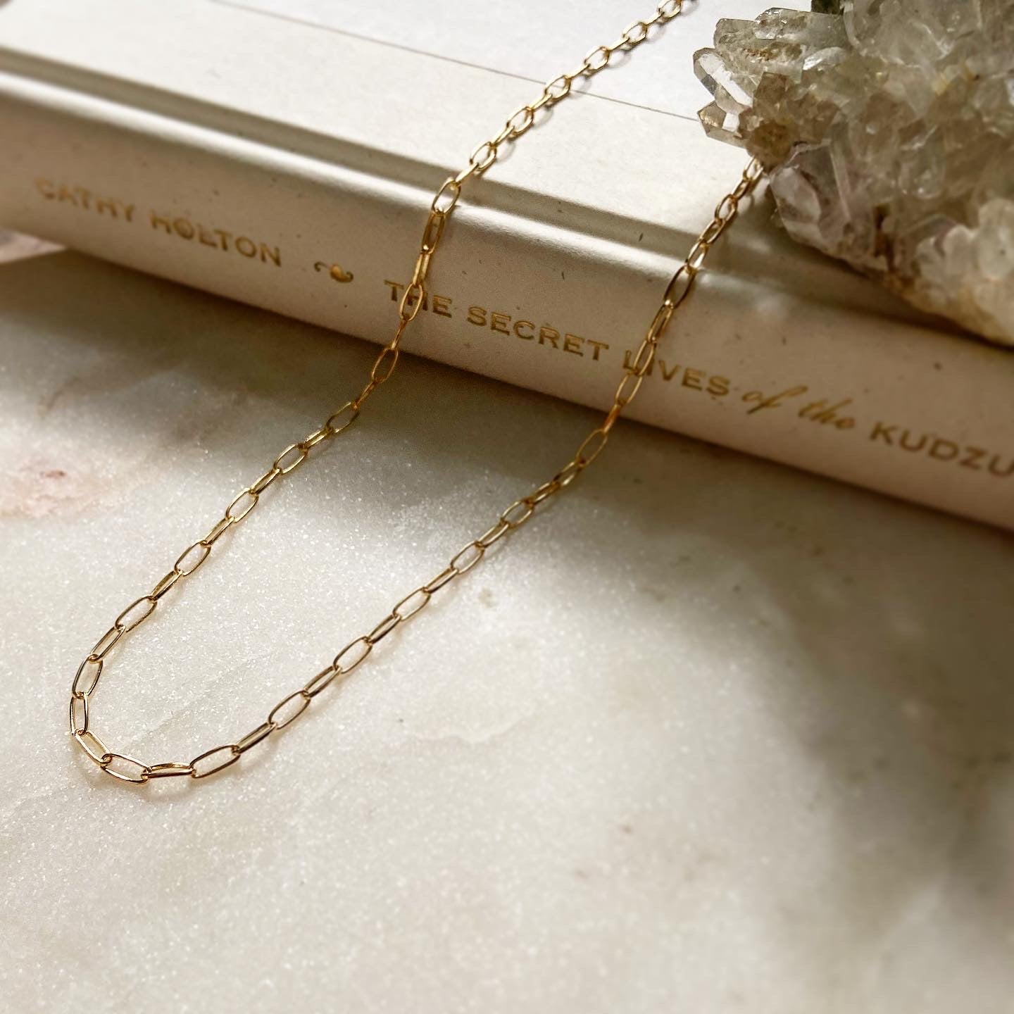 Gold Small Paperclip Link Chain