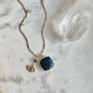 Square Lapis Lazuli Necklace