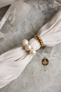 Pearl + Cocktail Ring Set