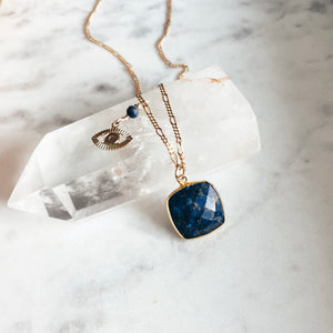 Square Lapis Lazuli Necklace