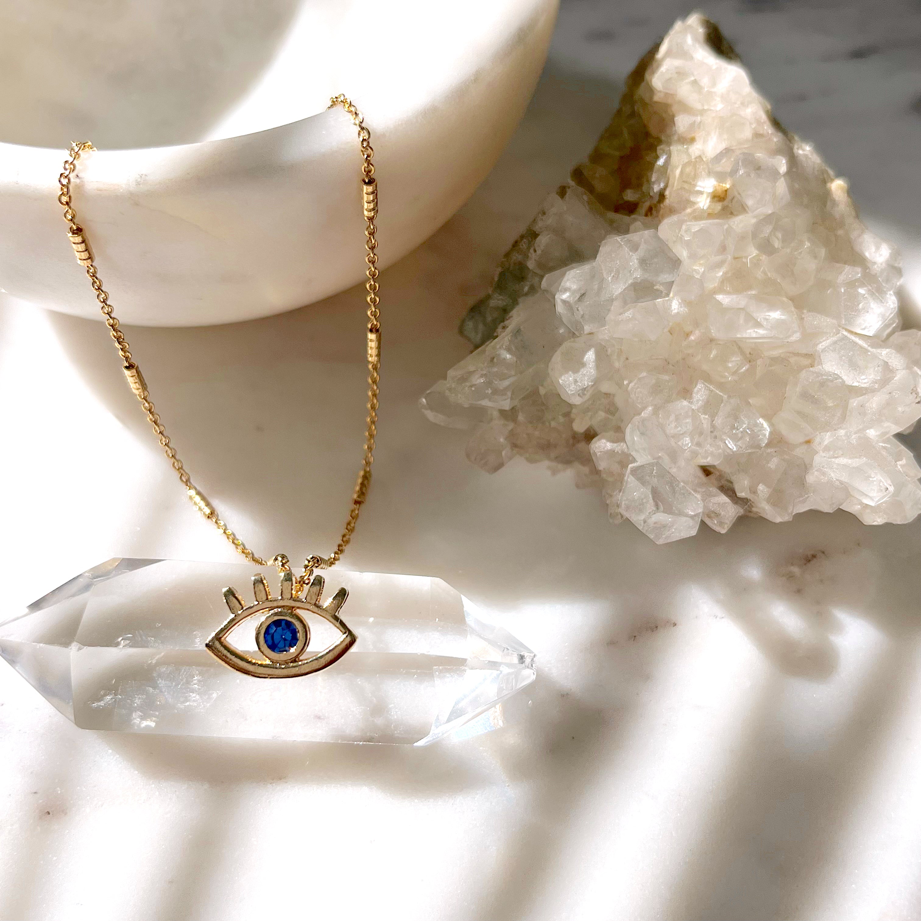 Evil Eye Blue Crystal