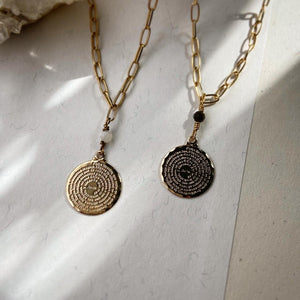 Gold Medallion Chain Necklace